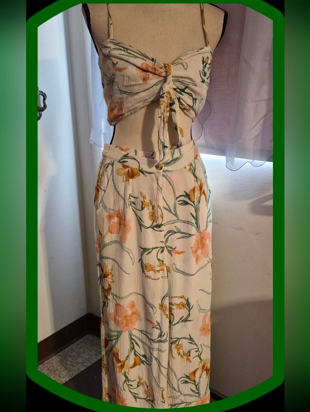 Sisstrevolution Somerset Floral Two Piece Organic Cotton Eco-Friendly Top/Pants